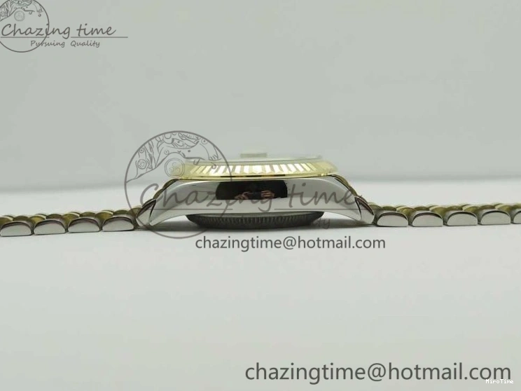 MiroTime 0311 Supportive DateJust 28mm Wrapped SS YG Best Edition Gold Dial Crystal Markers on Wrapped SS YG Bracelet ETA 3344